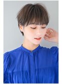 <オバマ>愛されショートにワンカラーでできるブラウンカラー