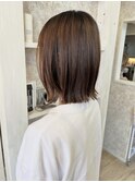 福山Caaryナチュラルストレート湿気対策肩上外ハネボブ20代30代