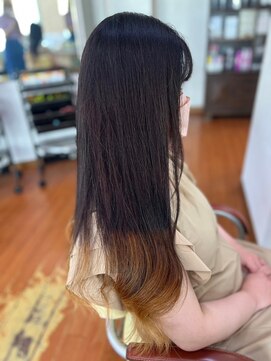 アークスヘアー 20代30代40代ストレートミルクティーブラウン髪質改善大人ロング