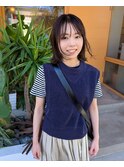 お顔周りレイヤーのボブスタイル
