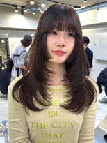 サイン 表参道(SIGN)&nbsp;韓国ヘアーハッシュカットレイヤーカットグレージュブリーチ無し