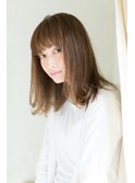 黒髪/グレーベージュ/レイヤーロング/酸性ストレート/髪質改善