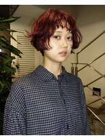 レコ 渋谷(LECO)&nbsp;丸みショートレッドカラー