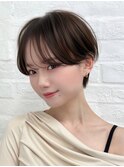 刈り上げショート　韓国風巻き　小顔ショート