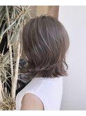 #アッシュベージュ#外はねボブ#結べるボブ