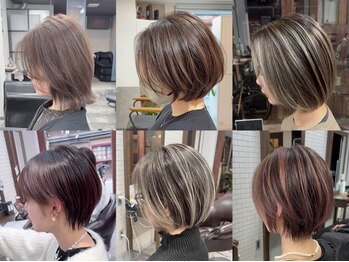 アミーゴ(AMIGO)の写真/【山科駅徒歩3分】山科でショートにするなら[AMIGO]にお任せ☆骨格に合わせたCUTで魅力UP!ハイライトも人気