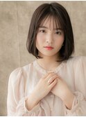 大人美人美髪艶感ストレート黒髪ハッシュカットボブ30代40代W