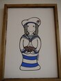 グラッシー ヘア ルーム(Glassy hair room)&nbsp;自分で描いたイラストのひとつです。お店に飾っています。