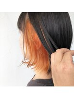 テクライズ 豊橋店(TECHRISE)&nbsp;ボブ×オレンジ×インナーカラー