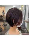 大人かわいいくびれミディラベンダーインナーカラー
