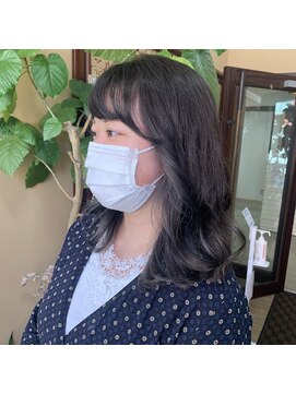 ヘアー コパイン(HAIR COPAIN) カーキーグレージュ/インナーカラー/ブリーチ [髪質改善/上通り]