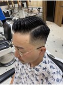 【LUDLOW BLUNT】七三分け サイドパート フェードカット眼鏡男子