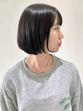 フォーク FOLK 【FOLK】透明感ブルーブラック☆似合わせ内巻きストレートボブ♪