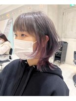 ガリカ(Gallica kinshicho)&nbsp;【太田達朗】くびれウルフボブ/インナーカラーラベンダーピンク