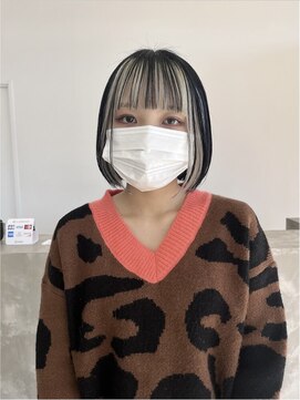 ハイブ 金沢(Hive) ショートボブインナーカラーブリーチハイトーンカラー髪質改善