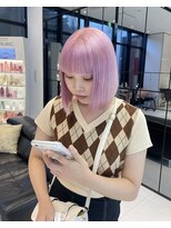 キーン 吉祥寺店(keen)&nbsp;《keen×オオキタ》クリアピンク×切りっぱなしボブ