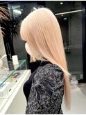 ミルクティーベージュダブルカラーインナーカラーケアブリーチ