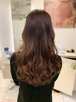 ヘアーアンドメイク ブリリアント(hair&make BRILLIANT)&nbsp;ロングレイヤー　30代ヘア　40代ヘア　50代ヘア　白髪ぼかし