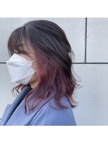 テーラヘアー ユーカリが丘店(TELA HAIR)&nbsp;インナーカラー×ピンクパープル【TELA HAIRユーカリが丘】