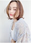 大人カジュアルなくびれボブ［髪質改善/池袋&目白&大塚］