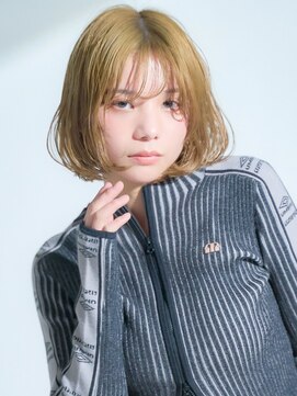 ラフィスヘアー グランツ 桂店(La fith hair Glanz) 【La fith】ケアブリーチ×ハイトーンカラー×ワンカールボブ