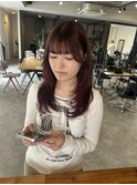 10代20代ブリーチカラー暖色レッドブラウン