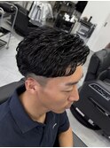 ナチュラルウェーブアップバング
