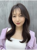 透明感カラーアッシュグレージュレイヤーカット髪質改善韓国