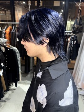 オルン(ORGN.) 【ネイビーブルー×ウルフ】ケアブリーチ1回で作るカラー☆