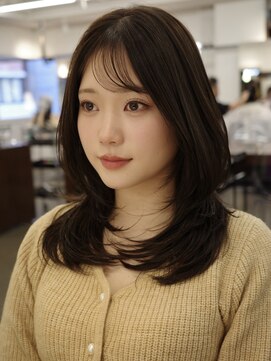 アビー(ABBEY) 大人レイヤーミディアム顔まわりレイヤー垢抜けヘア