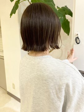 アモレット 天文館店(amoretto) ベージュカラー 顔周りカット 外ハネボブ レイヤーカット