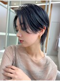 クールショート/シースルー前髪/イメチェン/スモーキーカラー