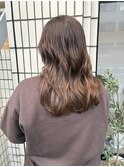 オリーブベージュ 髪質改善カラー ミディアム レイヤー 20代30代