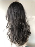 ACE ダブルカラーアッシュグレー×ゆるふわロング