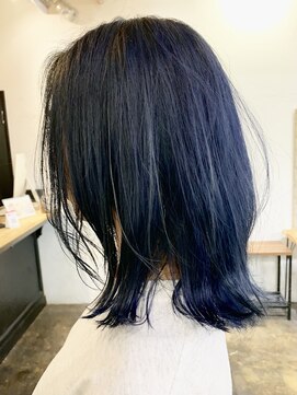 ヴェルダ 池袋店(verda) ダークネイビー×伸ばしかけミディ