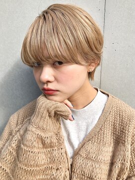 ミィ 表参道(mee.) 【mee.】 ハイトーン マニッシュ フレンチボブ