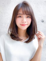 アグノス 青山(Agnos) 大人可愛い毛先パーマ♪厚めバングローライトデザインカラー☆