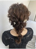 小顔ヘアアレンジ♪二次会ブライダル花嫁