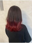 グラデーションカラー×レッド