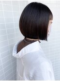 ［OCEAN Hair&Life 水田成美］前髪パッツンぶつ切りボブスタイル