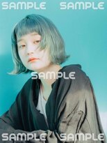 ヘアー アークス 上大岡店(hair ARKS)&nbsp;ハイトーンブリーチカラーグリーンボブARKS上大岡
