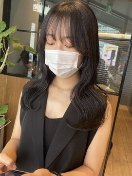 ロンドプロフィール 浦和(Lond profil) 顔まわりカット　韓国ヘア　ブルーブラック　haruhi 【浦和】