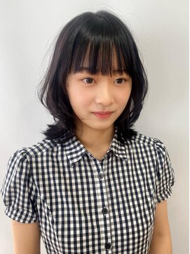 ハートボックス 四谷店(Heart box) ウルフレイヤーボブ/ブルーブラック