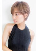 大人可愛い20代30代40代黒髪前下がりショートボブ丸みショート
