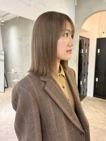 ローレン(LOREN)&nbsp;ミルクティーベージュぷつっとボブケアブリーチ 梅田