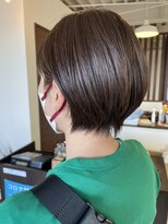 リュンヌ 門前仲町(lune)&nbsp;切りっぱなしボブハイライトベージュカラーショートレイヤーロブ