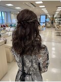 ハーフアップ/平塚ヘアセット/結婚式アレンジ