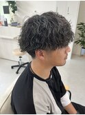 ツイストスパイラルパーマ×ブルーアッシュ