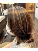 大人可愛いハイライト×ワンカールヘルシーレイヤー30代40代50代