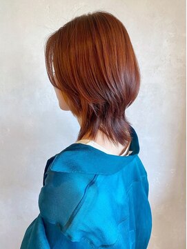 ベルビアンカ(Belle BIANCA) Belle BIANCA大人ウルフカット/レイヤーカット/オレンジブラウン